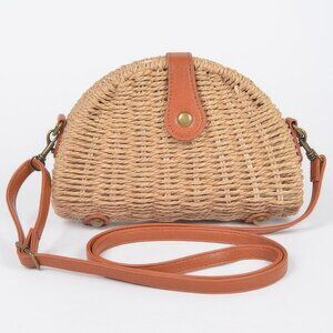 Semi Circle Bamboo Clutch